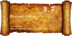 Mocsek Péter névjegykártya